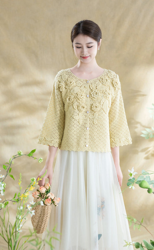 Bloom Cardigan Crochet Pattern