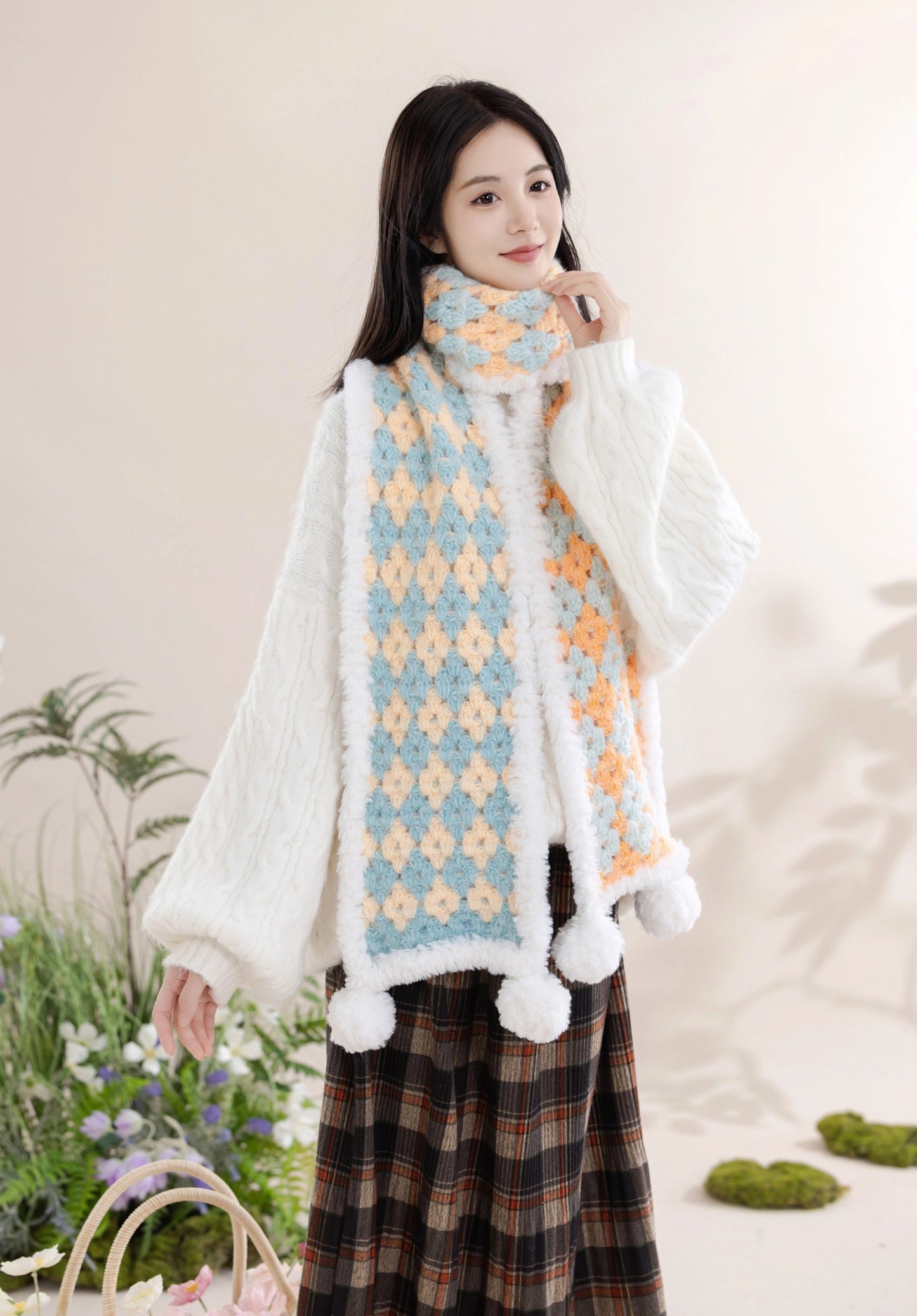 Gradient Diamond Scarf Crochet Pattern