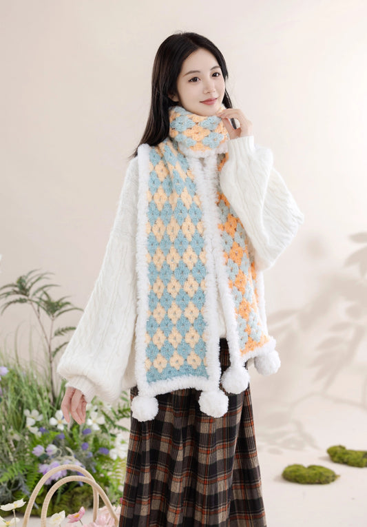 Gradient Diamond Scarf Crochet Pattern