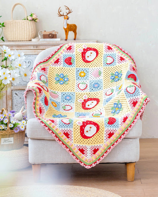 Fruit Patchwork Blanket Crochet Yarn Kit