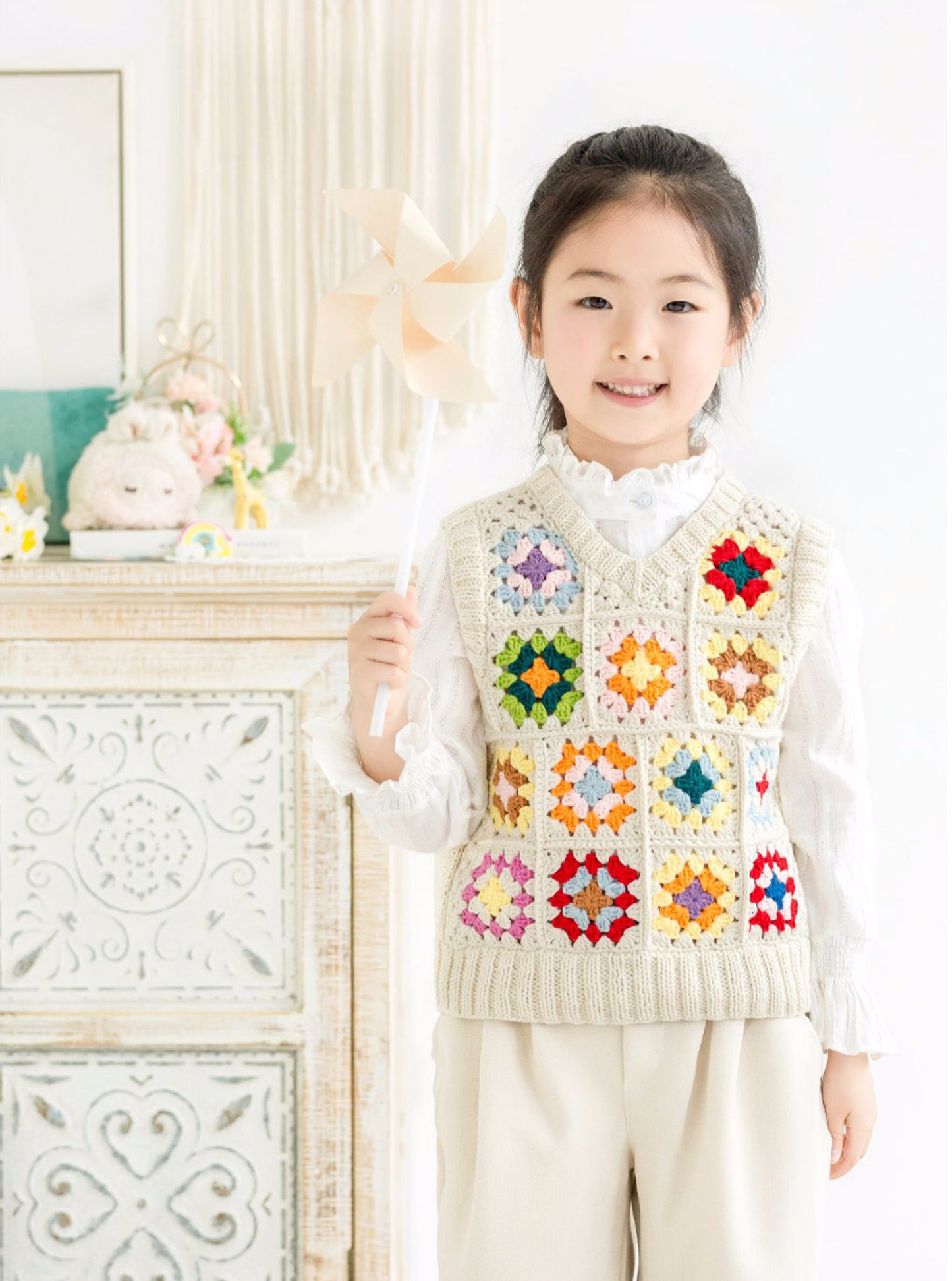 Granny Square Family Vest Crochet&Knit Pattern