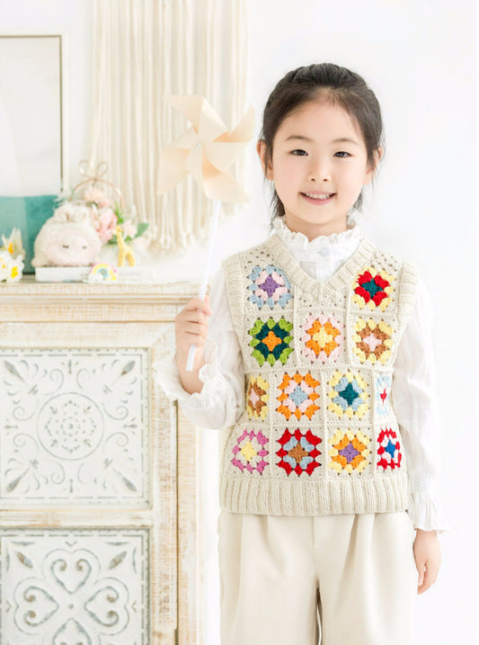 Granny Square Family Vest Crochet Kit