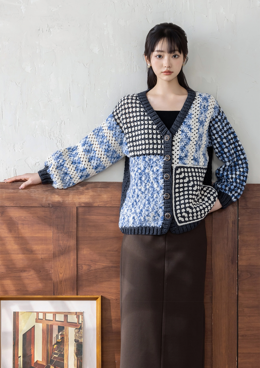 Ease Square Cardigan Crochet Yarn KIt