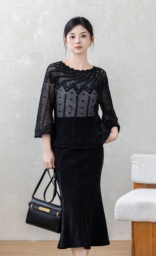 String Lace Blouse Crochet Yarn Kit