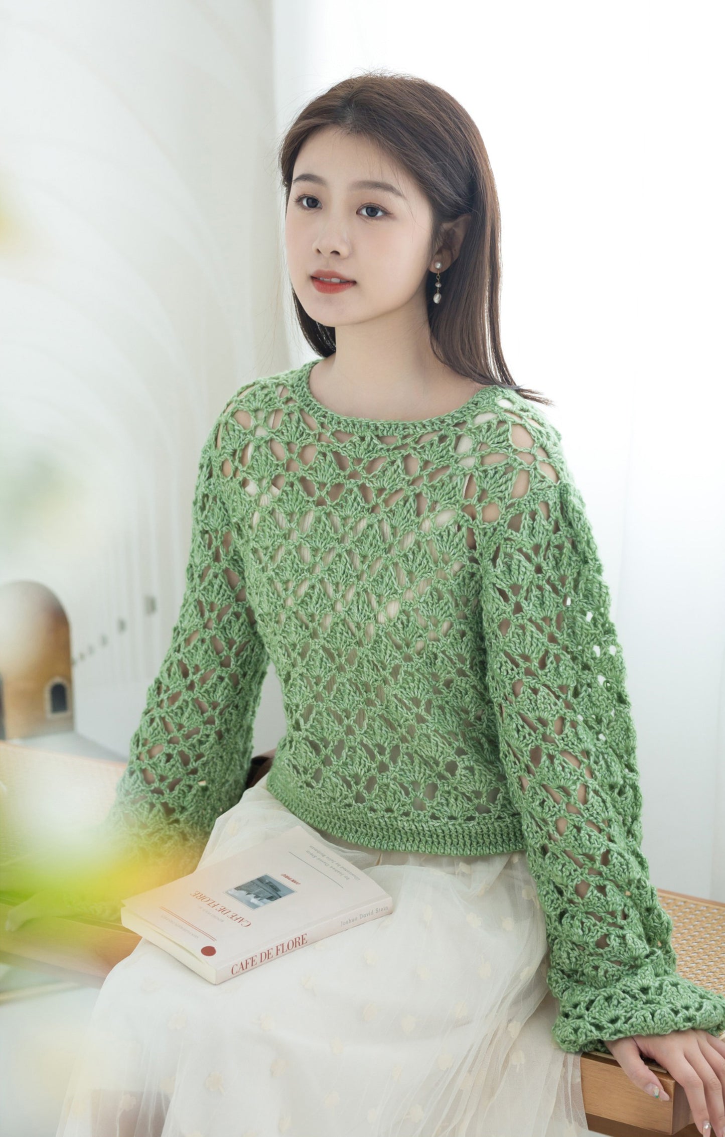 Fish Scale Pullover Crochet Yarn Kit