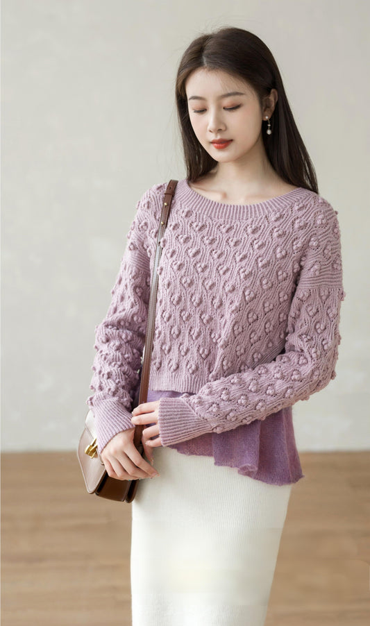 Berry Layered-look Sweater Knit Kit