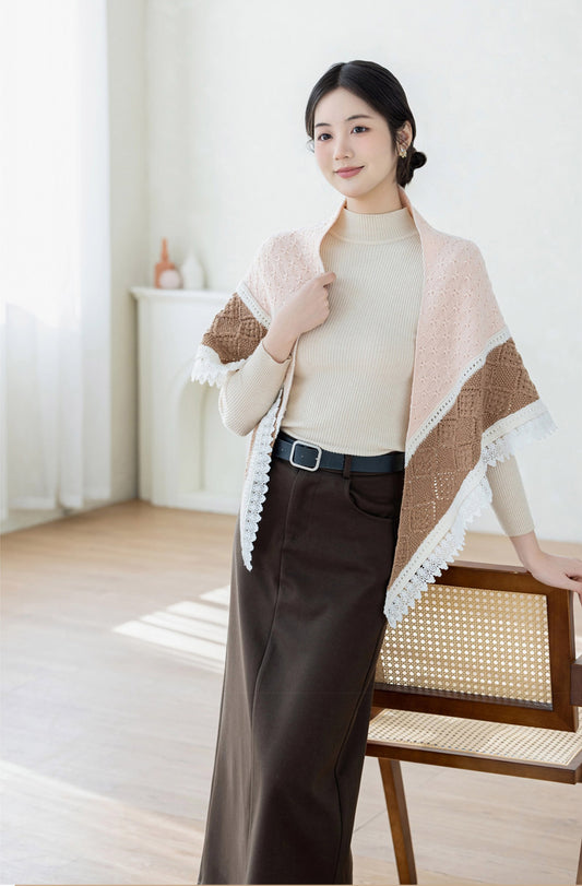 Peach Shawl Knit Pattern