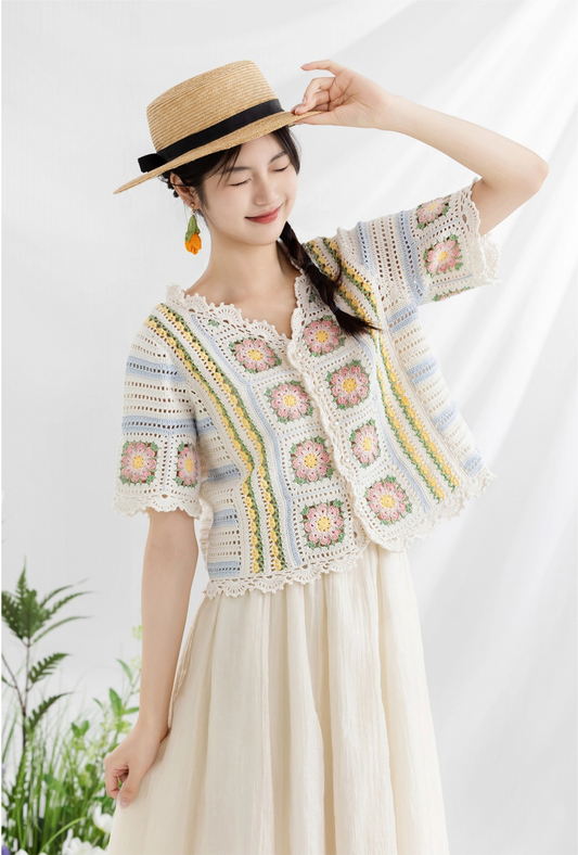 Spring Flower Cardigan Crochet Pattern