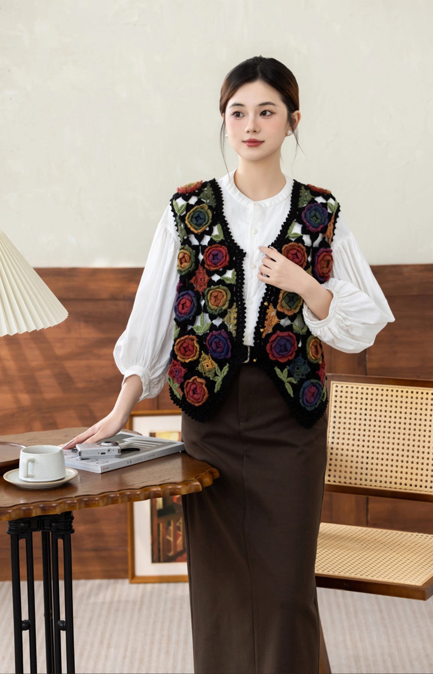 Jungle Rose Vest Crochet Pattern