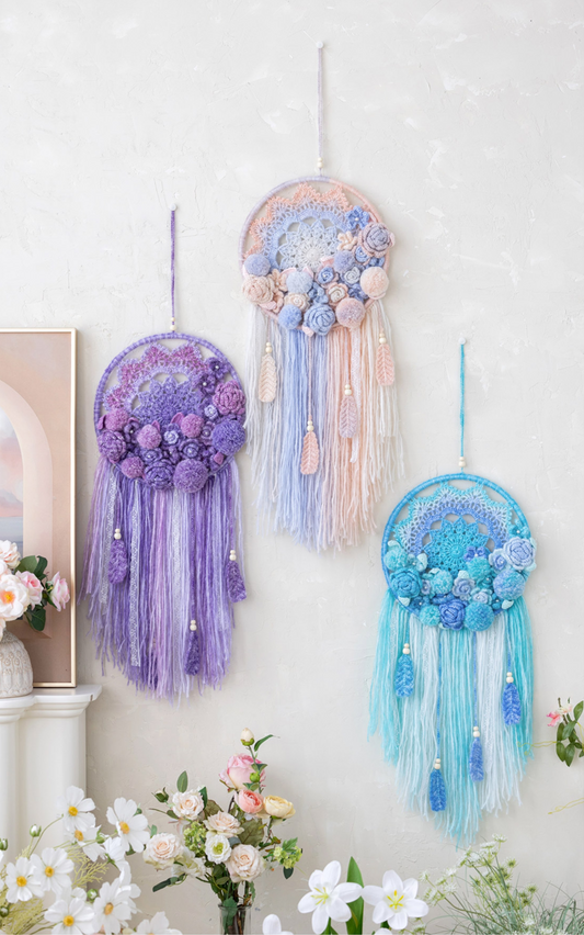 Floral Feather Dreamcatcher Crochet Pattern