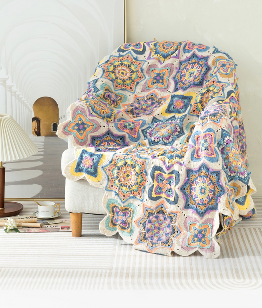 Essaouira Patchwork Blanket Digital Crochet Pattern