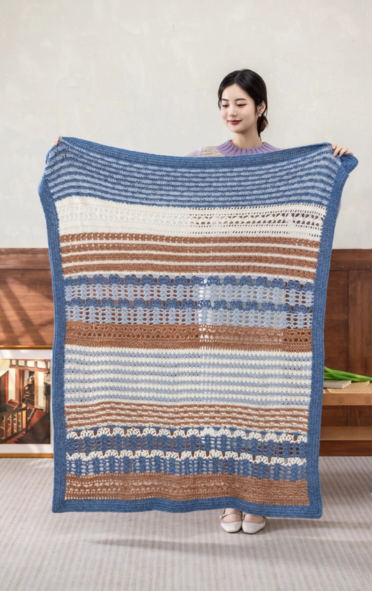 Wood Fog Blanket Crochet Pattern