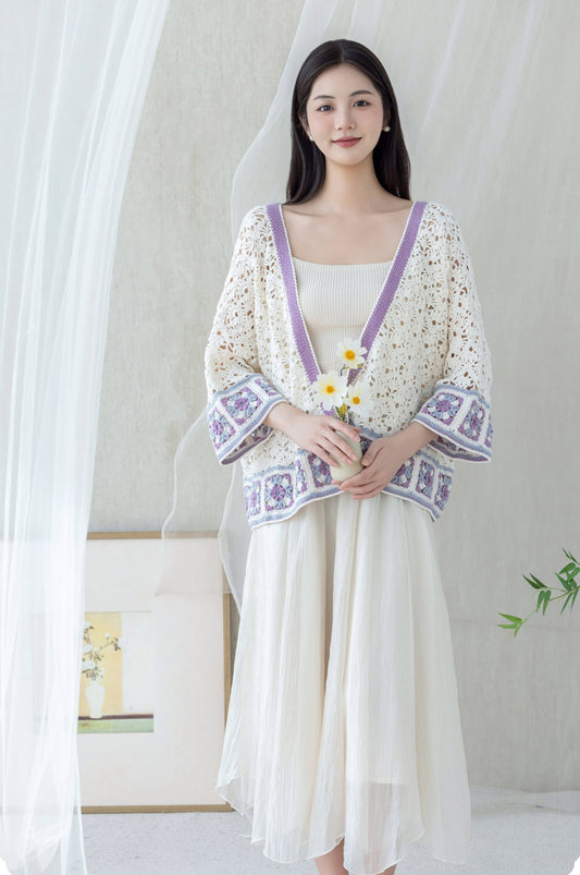 Jade Night Cardigan Crochet Yarn Kit