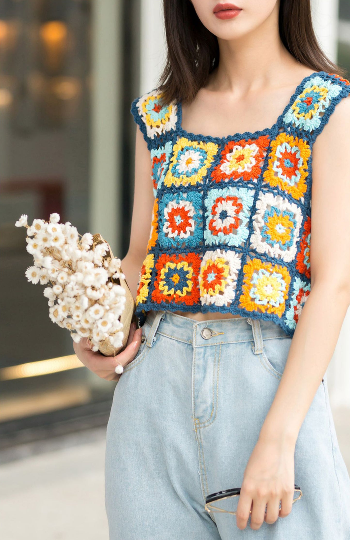 Granny Square Vest Crochet Pattern