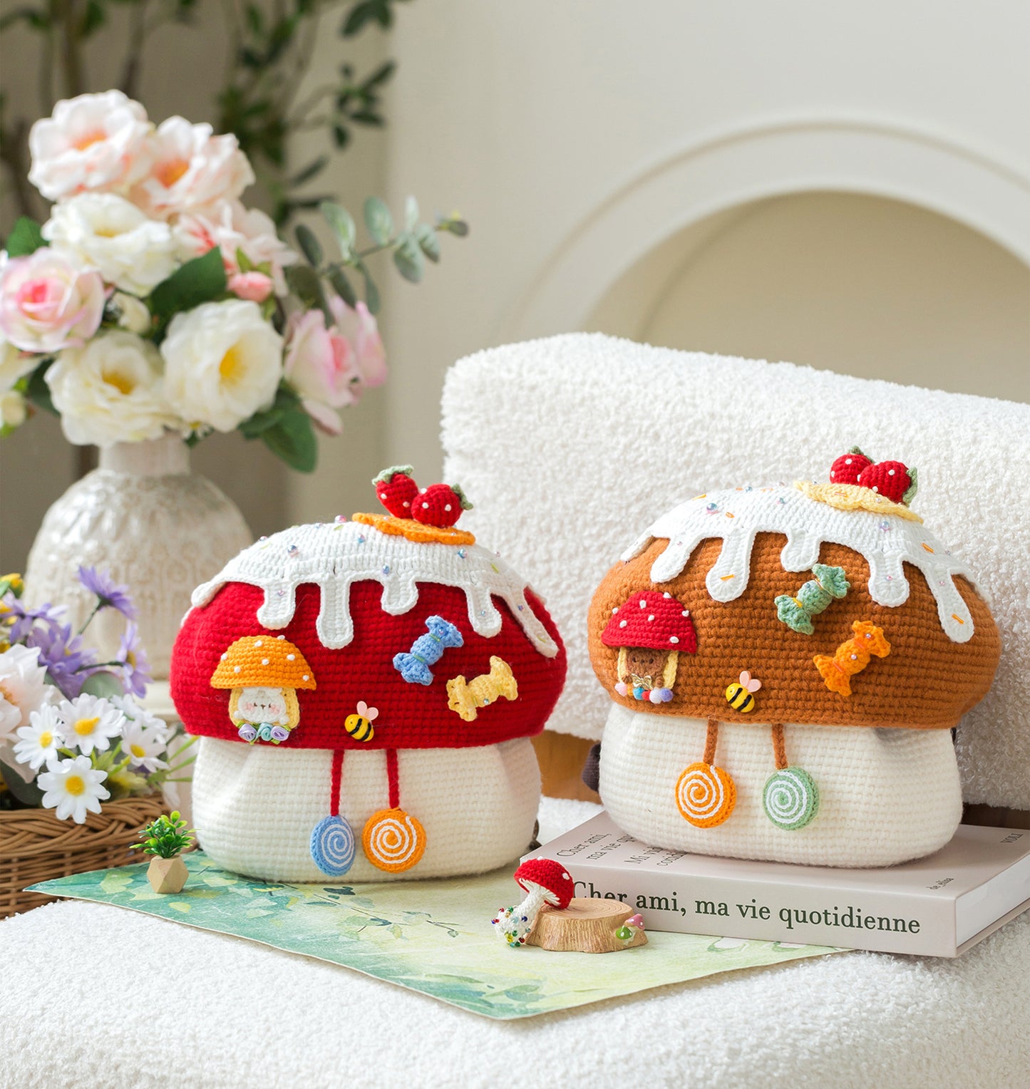 Mushroom House Backpack Crochet Pattern