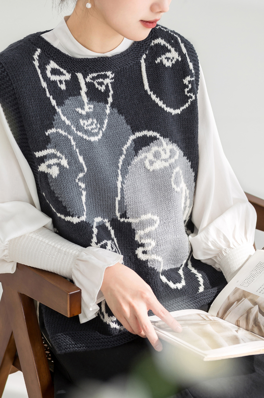 Picasso¡¯s Sketch Vest Knit Yarn Kit | Tribute to Art Series | Susan's Family