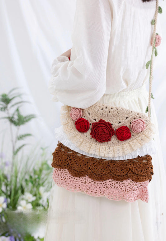 Rose Crossbody Bag Crochet Pattern