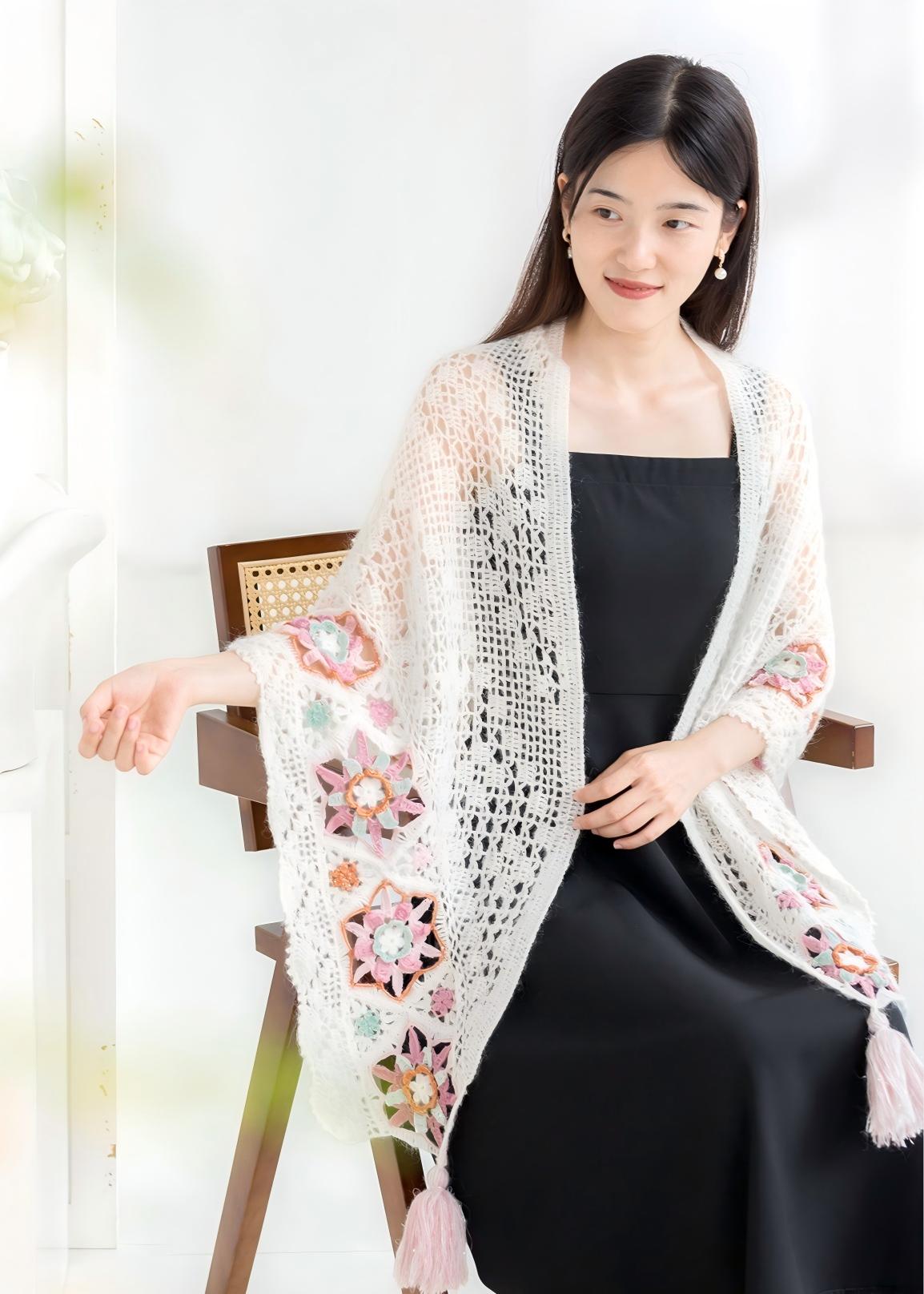 Mucha Mosaic Shawl Crochet Pattern