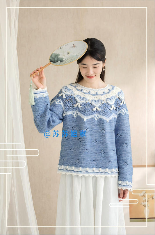 Auspicious Yoke Sweater Crochet Kit