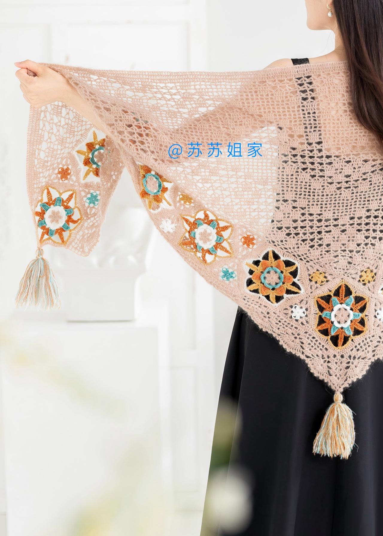 Mucha Mosaic Shawl Crochet Pattern