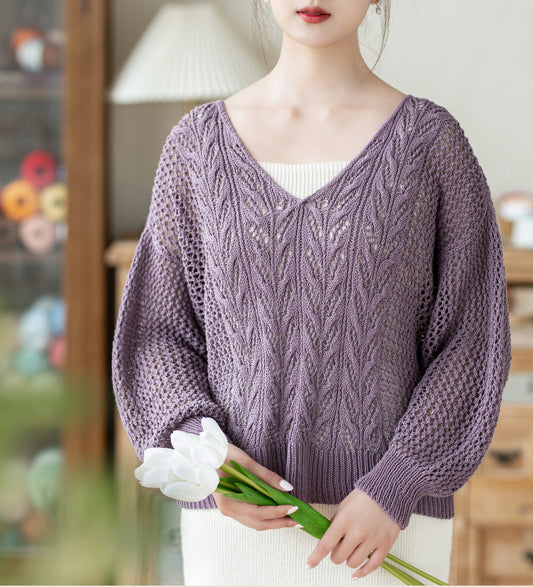Shadow of Hibiscus Knit Pattern