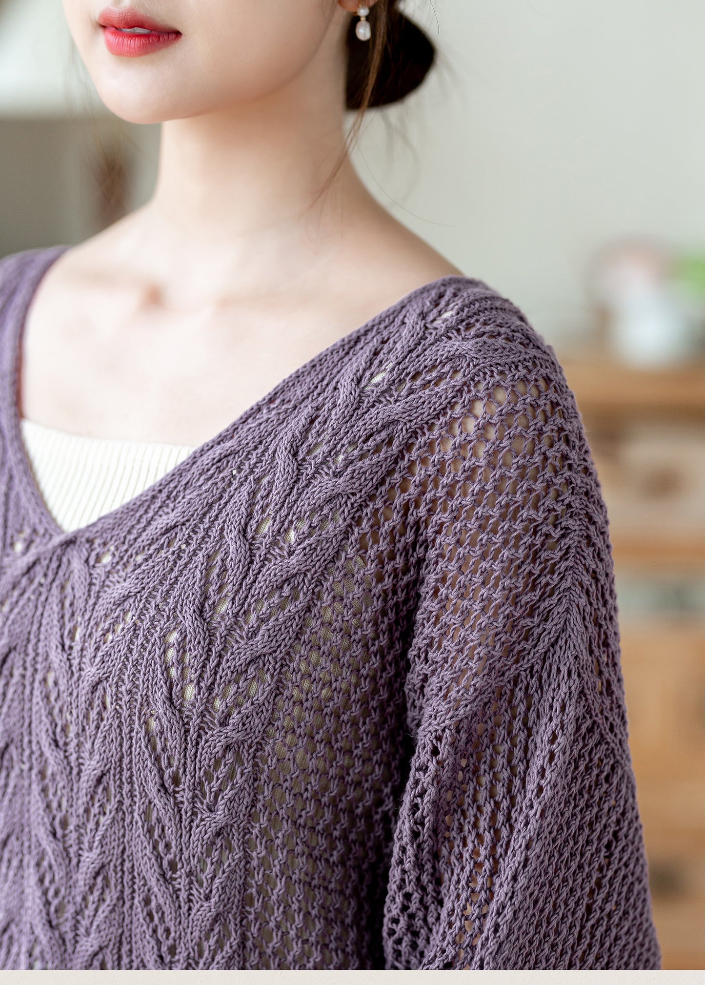 Shadow of Hibiscus Knit Pattern