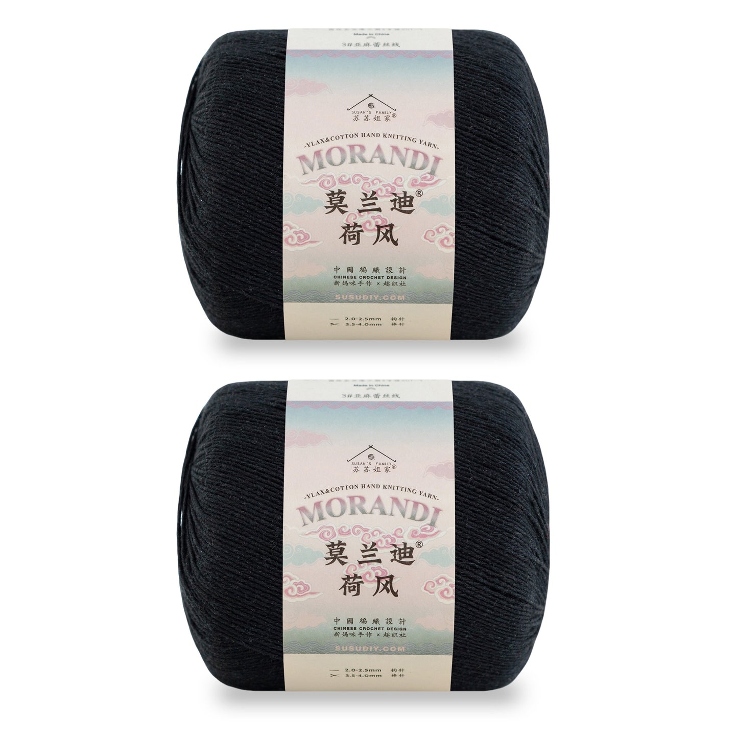Susan's Family Molandi Flax Lace Yarn 2 Packs 【US Warehouse】
