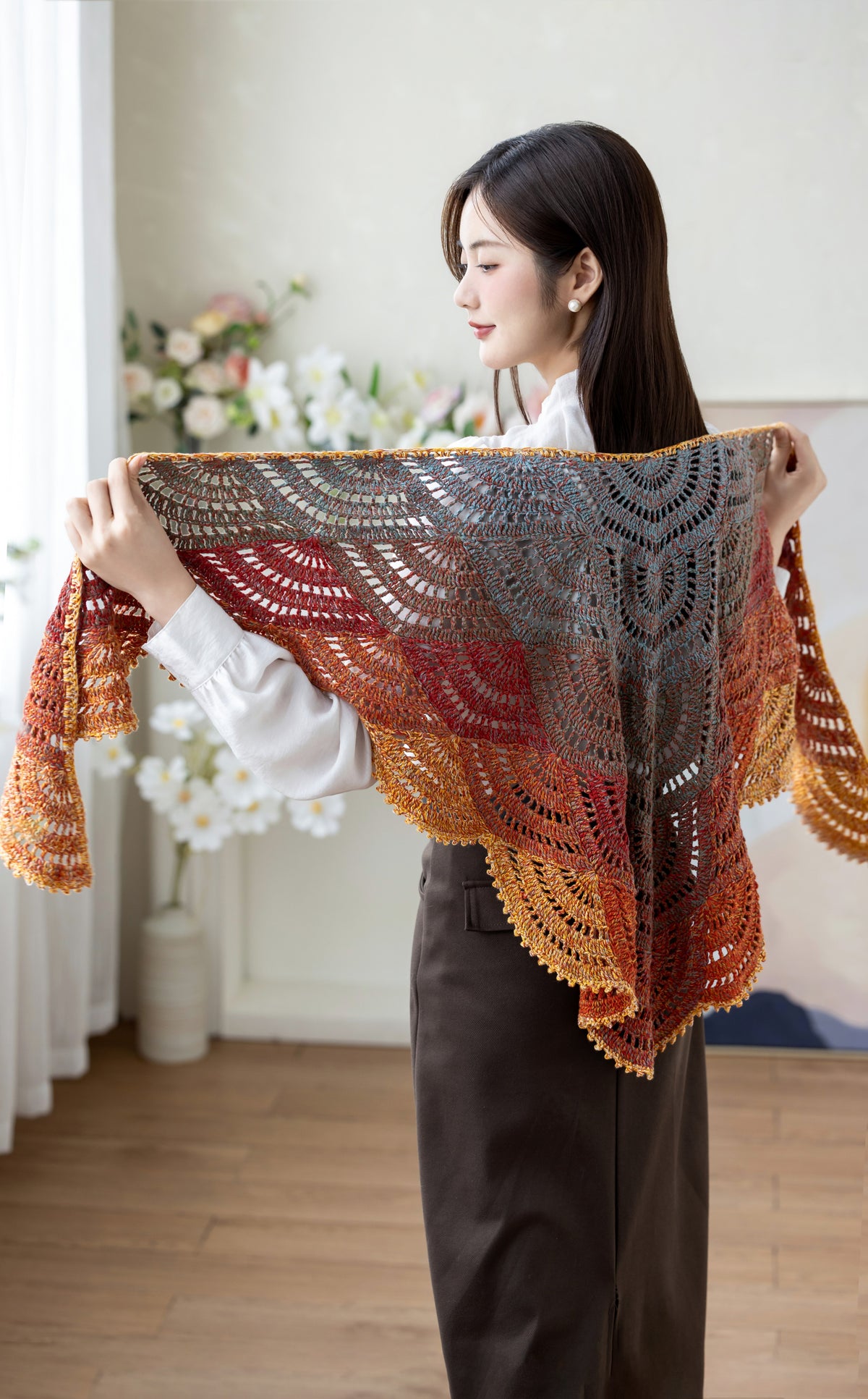 Waves Shawl Crochet Pattern