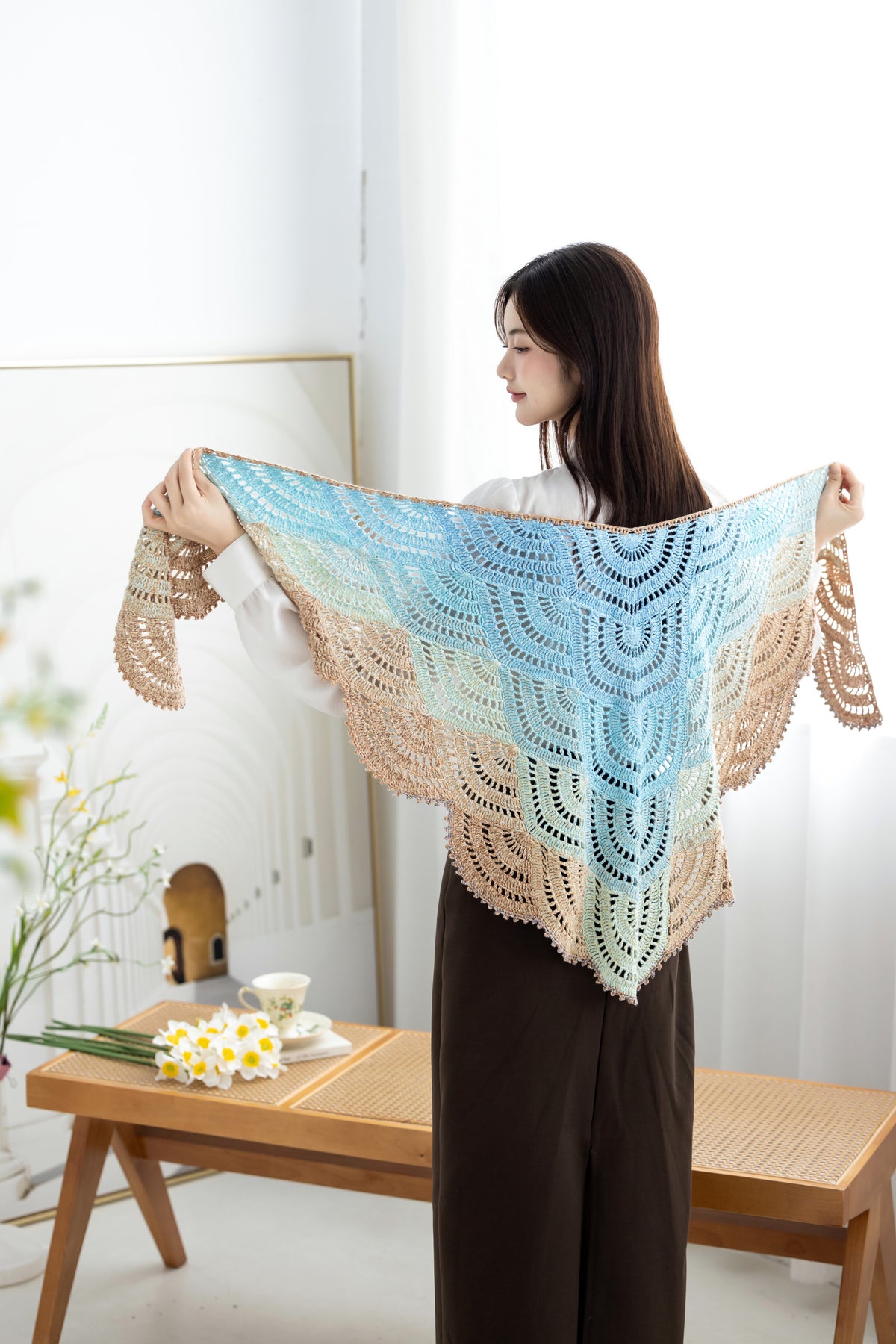 Waves Shawl Crochet Pattern