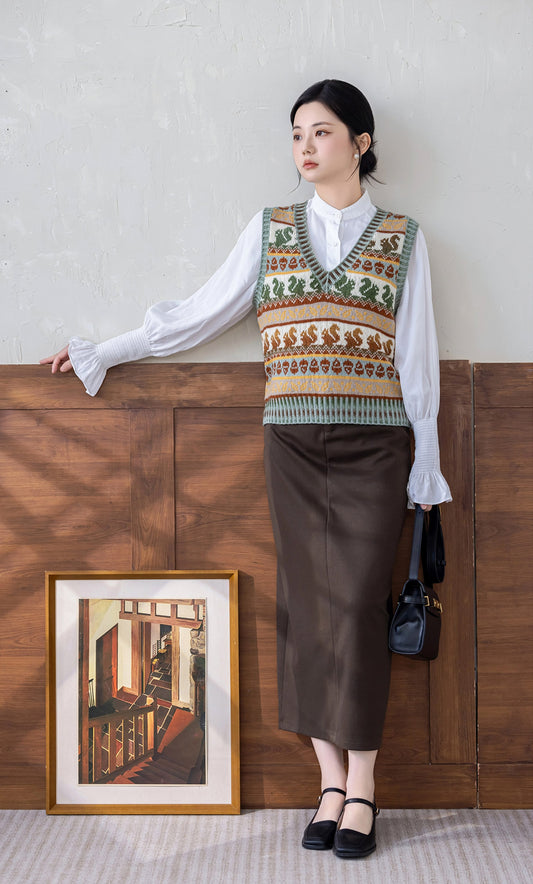 Squirrel Vest Knit Pattern