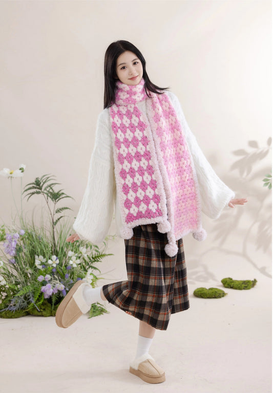 Gradient Diamond Scarf Crochet Kit
