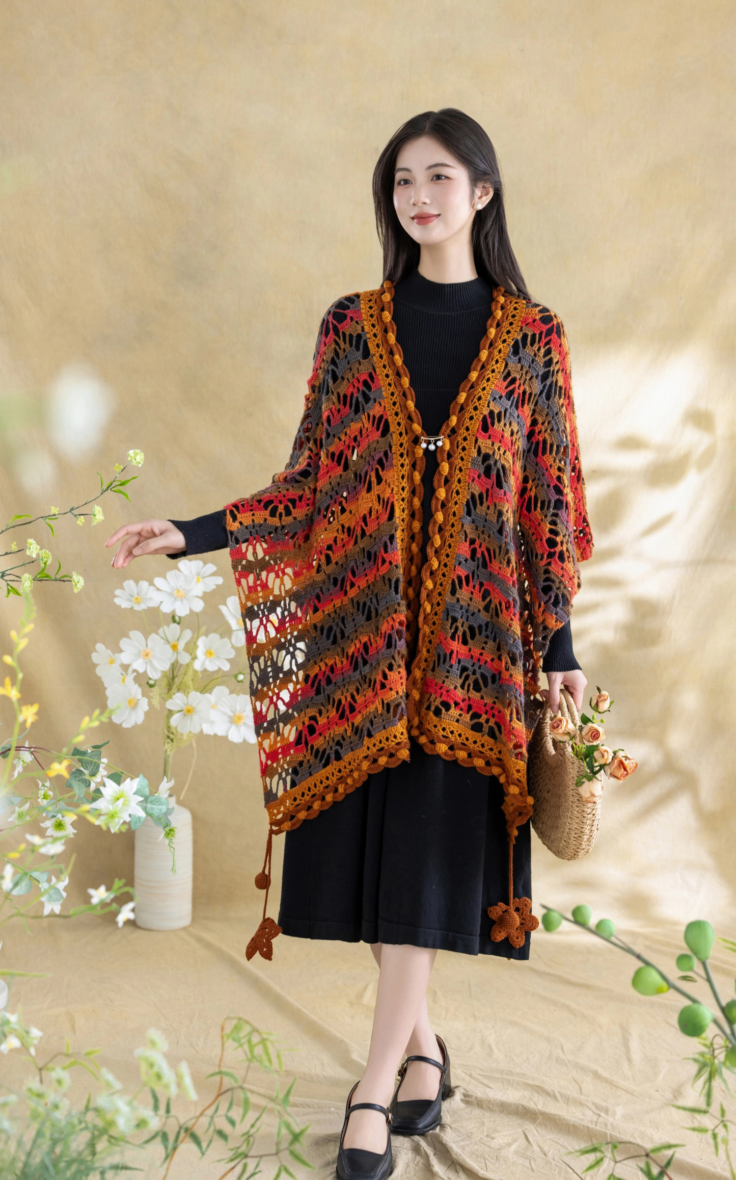 Autumn Maple Shawl Crochet Kit