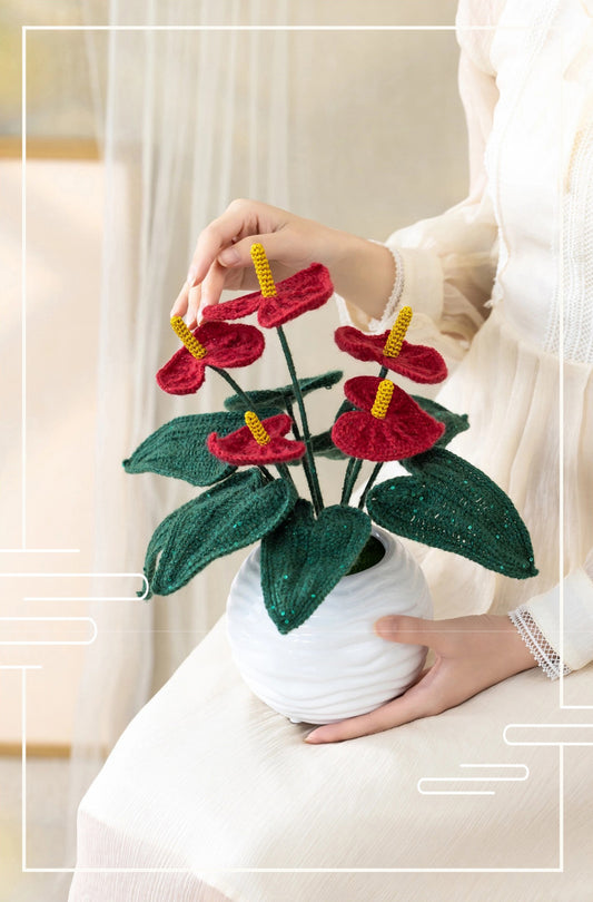 Fortune Anew Anthurium Crochet Kit