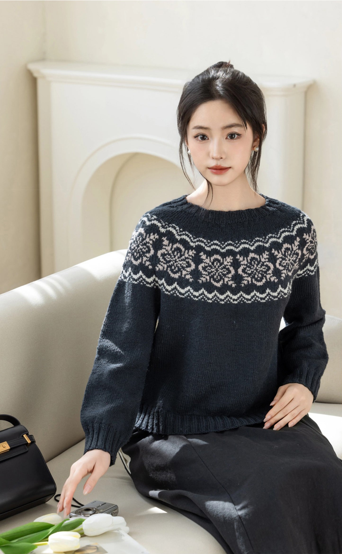 Blossom Trace Sweater Knit Pattern