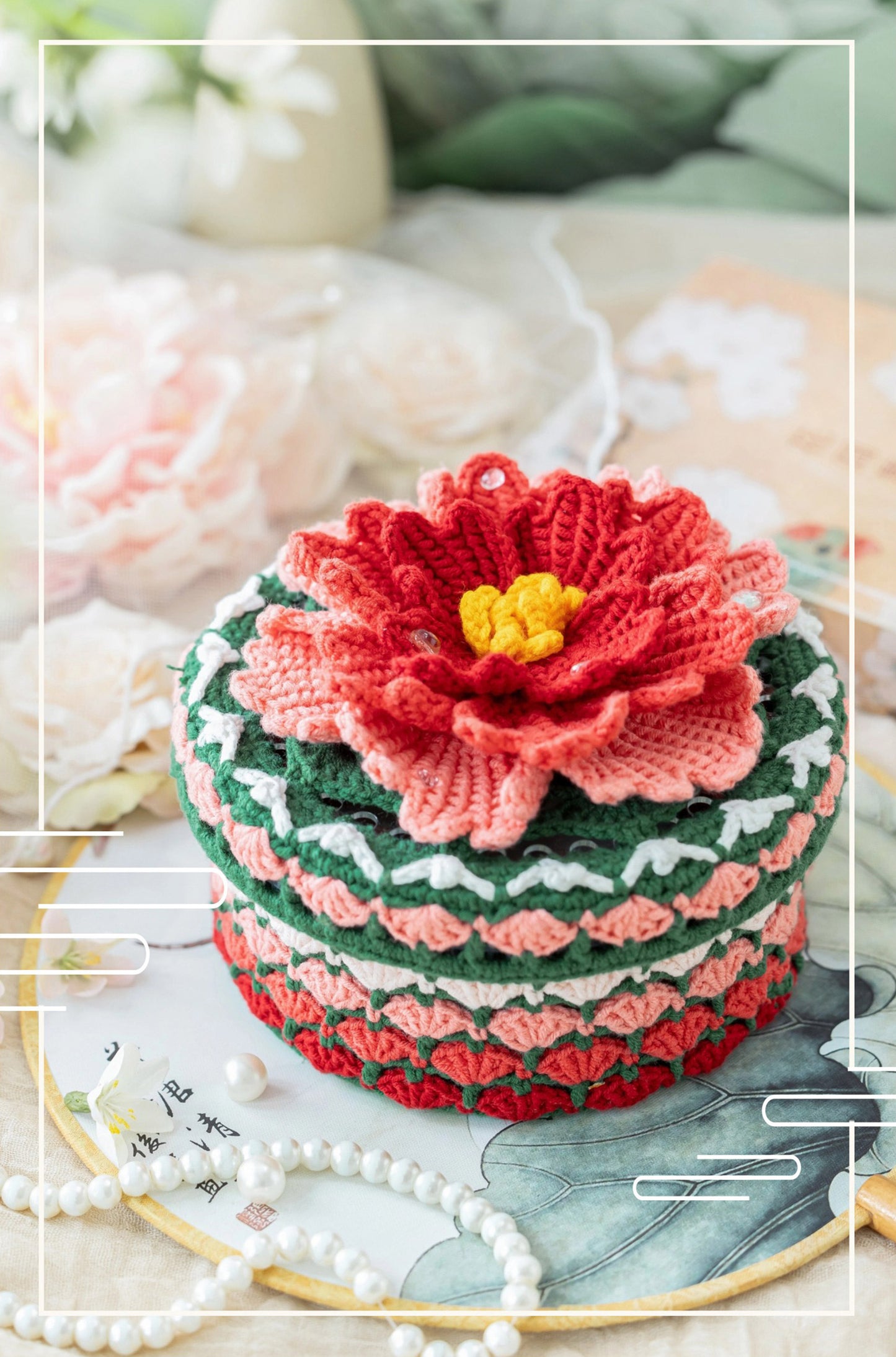 Floral Prosperity Storage Box Crochet Pattern