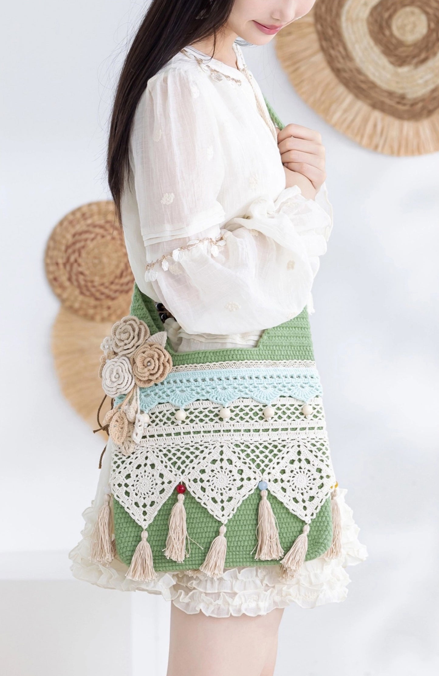 Bohemian Crossbody Bag Crochet Kit