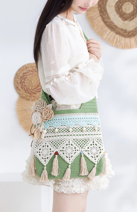 Bohemian Crossbody Bag Crochet Kit
