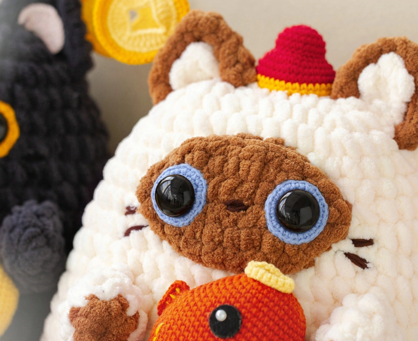 Money Cat Pillow Crochet Pattern