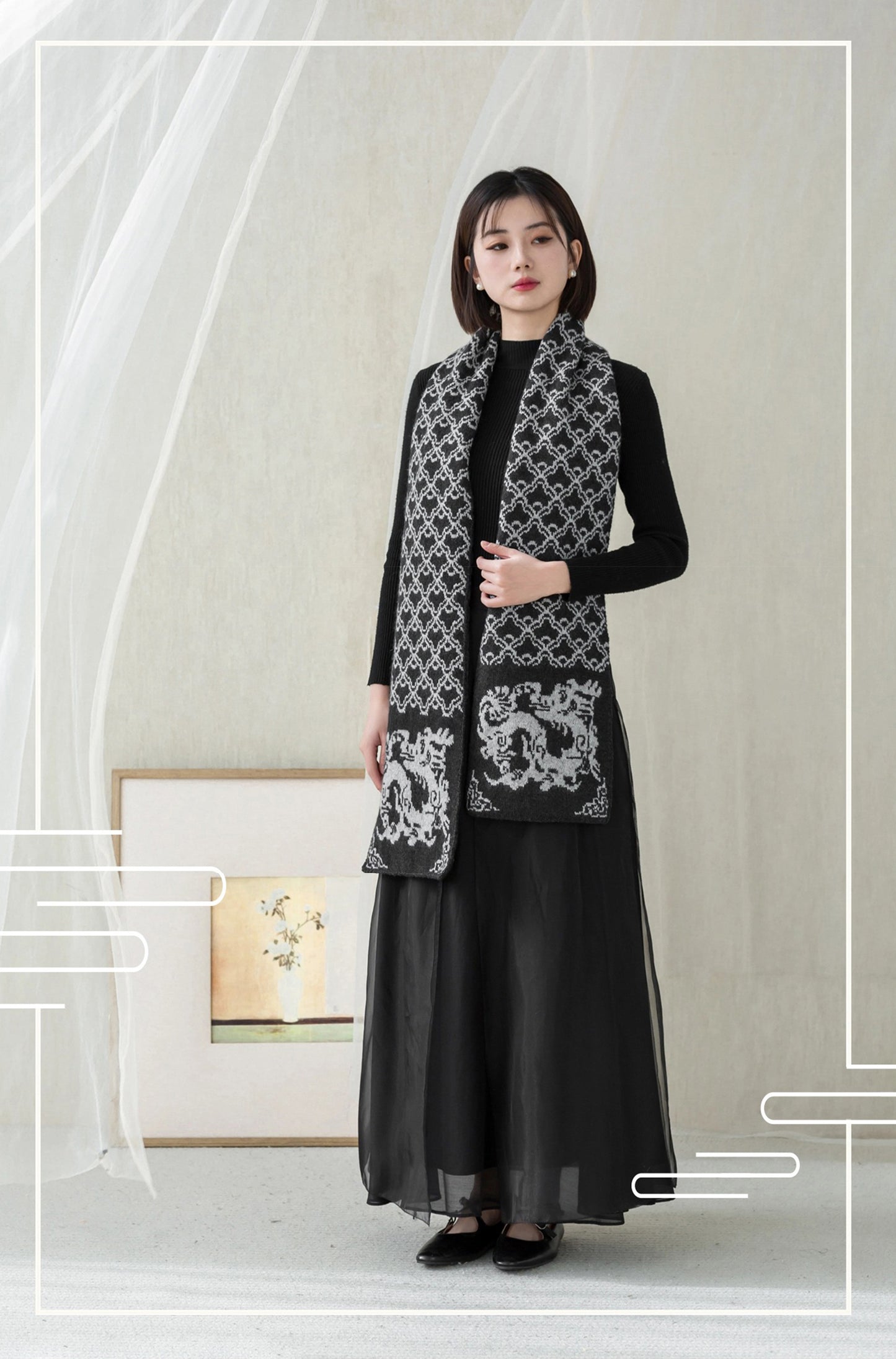 Cloud & Loong Cashmere Scarf Knit Pattern