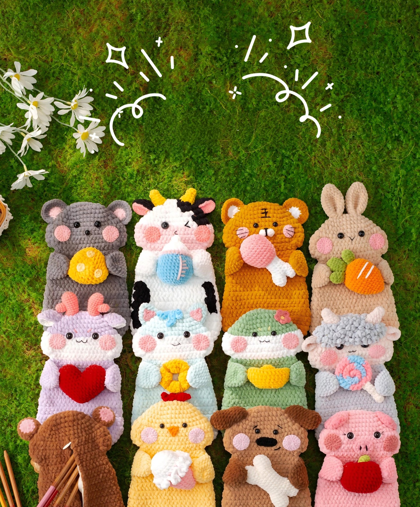 Chinese Zodiac Critter Pouch Crochet Pattern