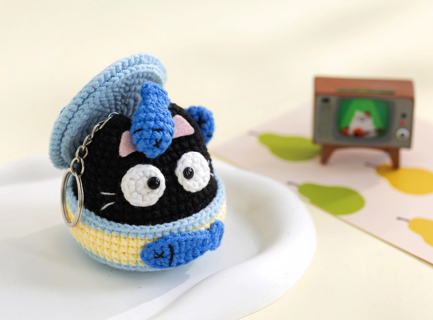 Kit de crochet pour pendentif chat en conserve | La famille de Susan