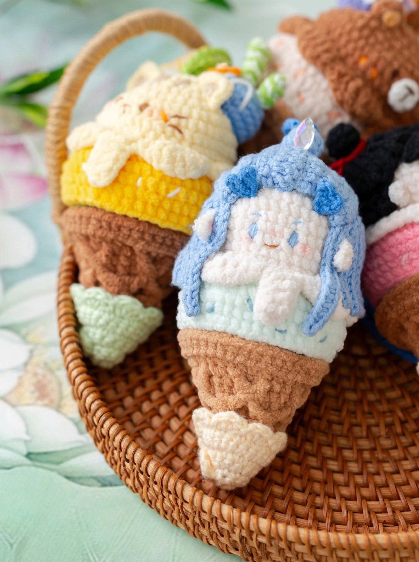 Ice-cream Cone Egg Pouch Crochet Pattern
