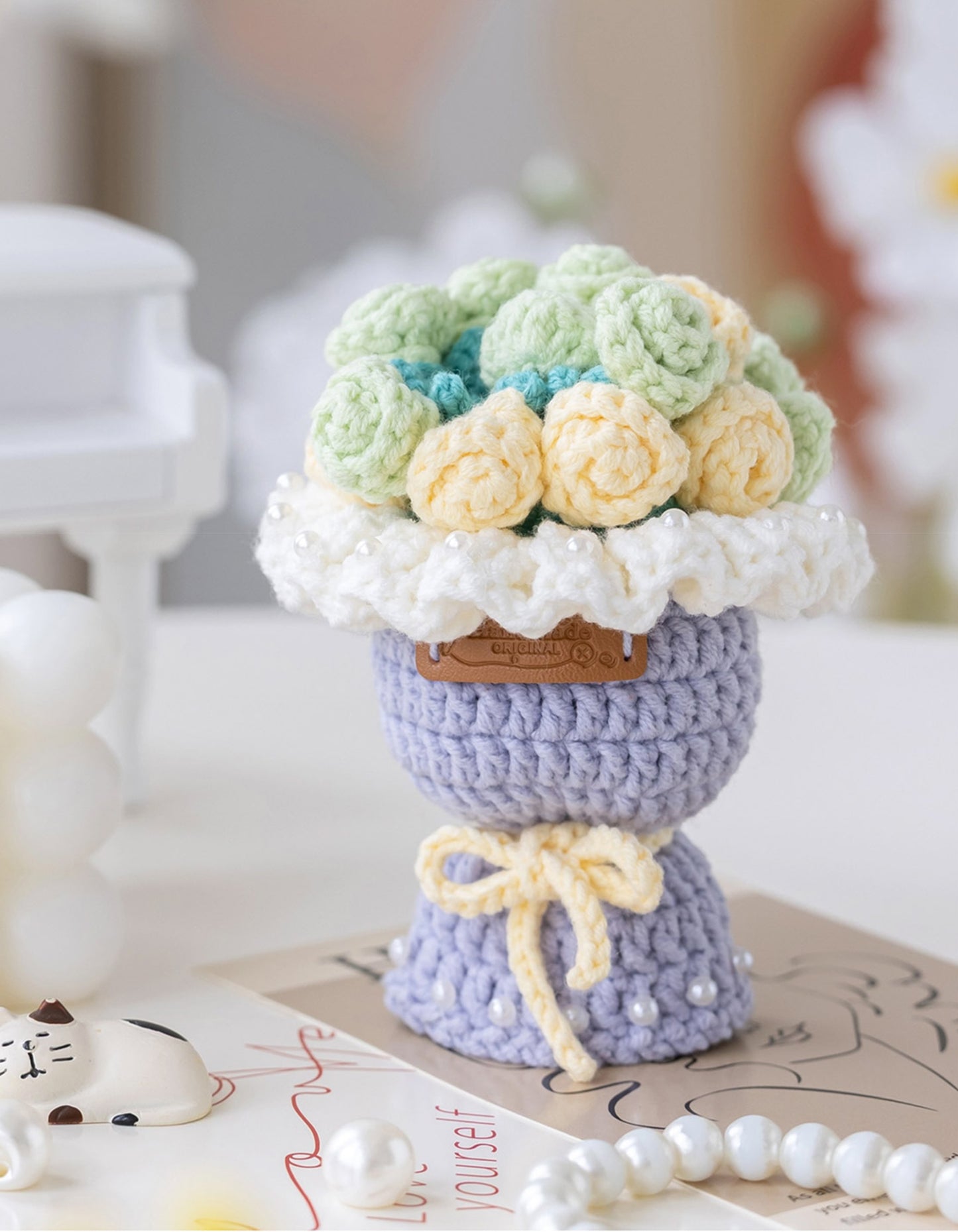 Flower Egg Pouch Crochet Yarn Kit
