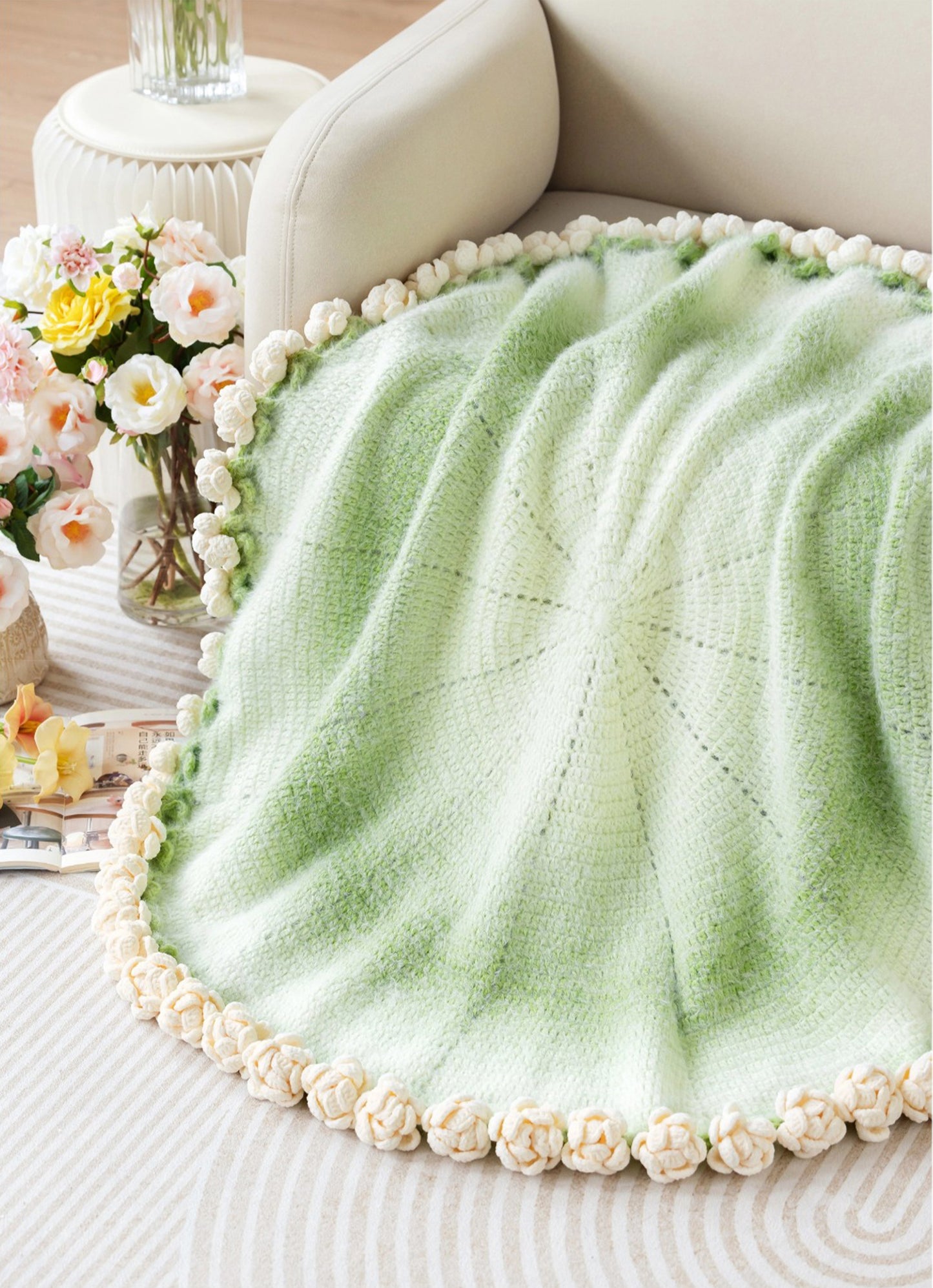 Jasmine Bouquet Blanket Crochet Kit