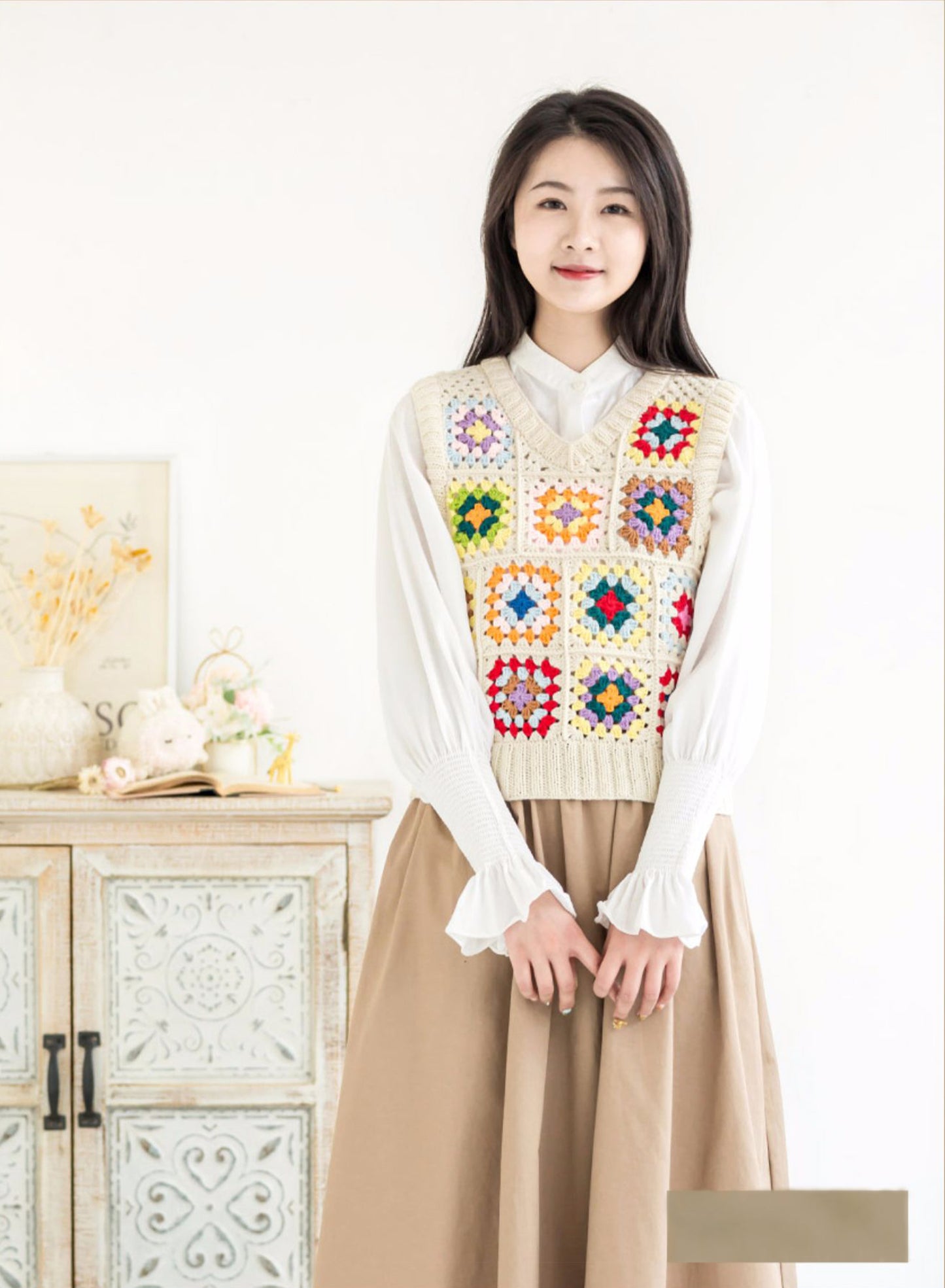 Granny Square Family Vest Crochet&Knit Pattern