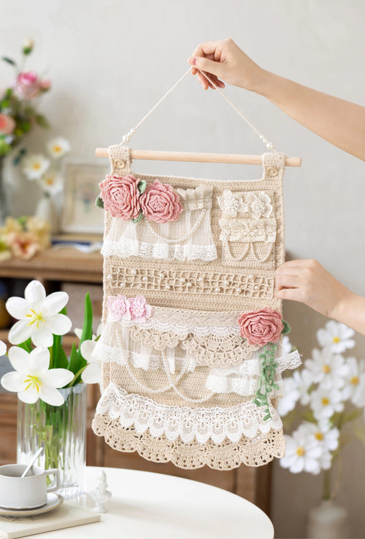 Rose Storage Wall Hanging Crochet Kit