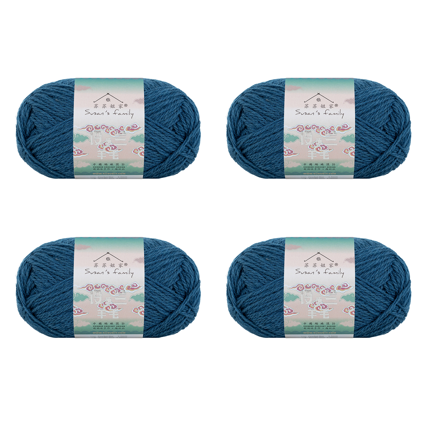 Shetland Wool Yarn 2 Packs 【US Warehouse】