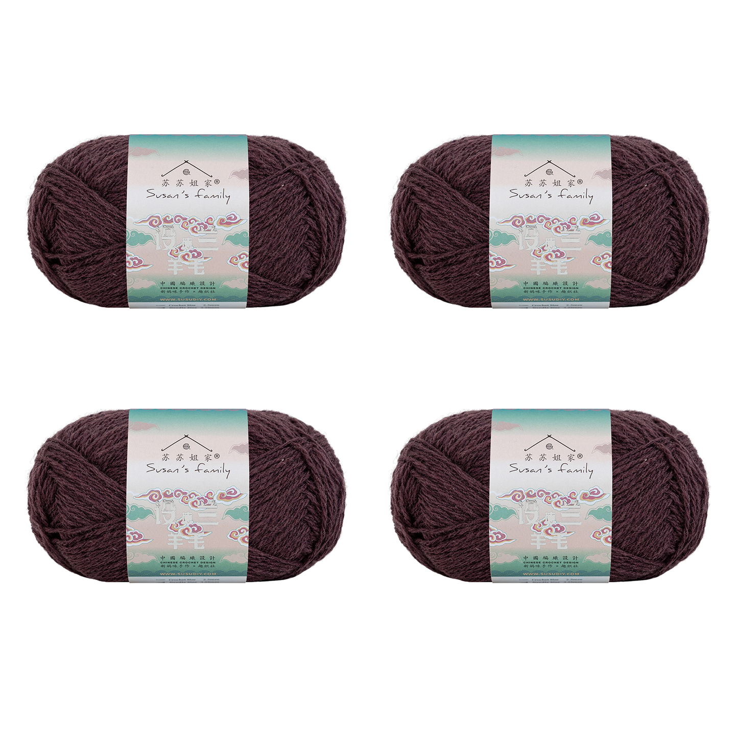 Shetland Wool Yarn 2 Packs 【US Warehouse】