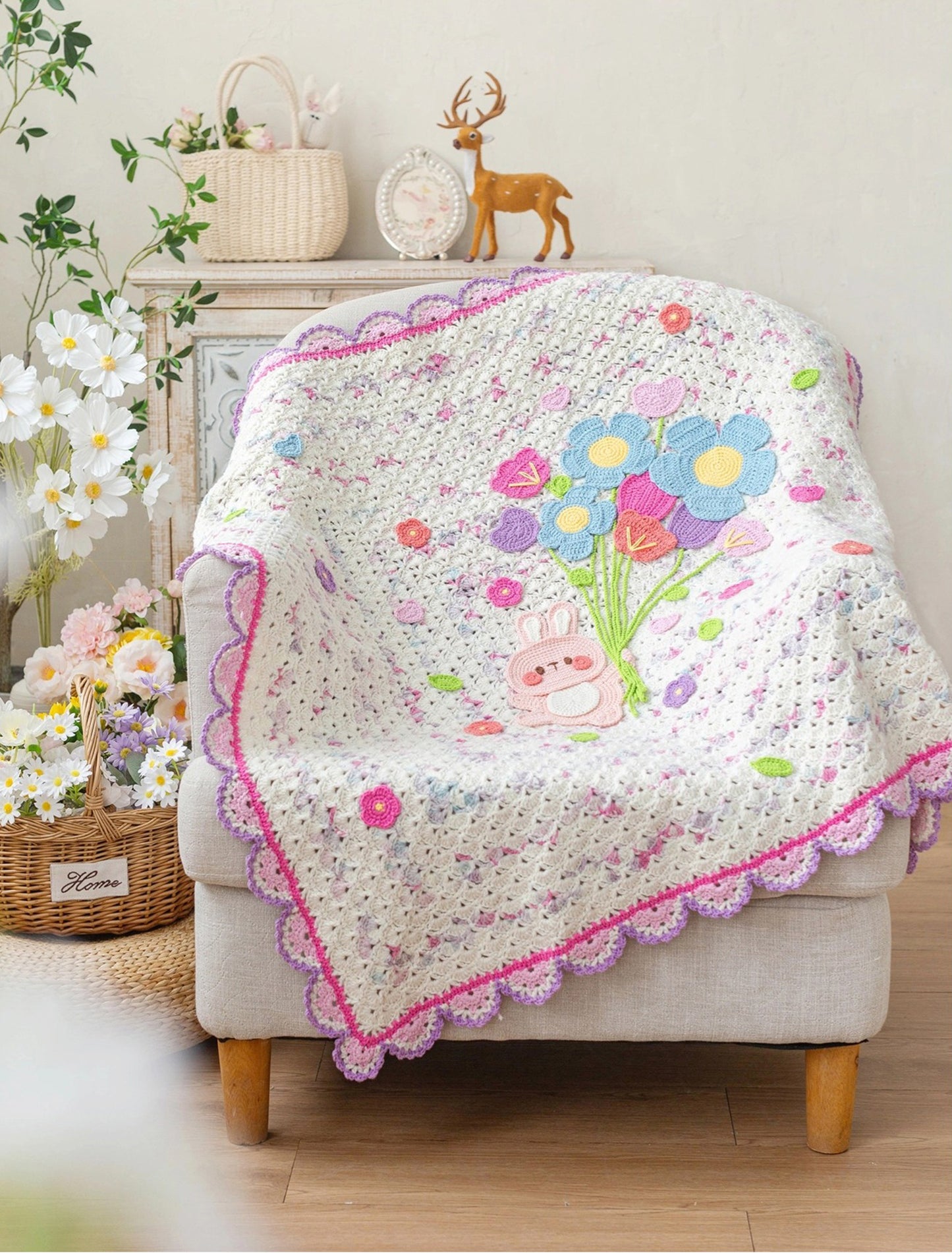 Colorful Playtime Blanket Crochet Pattern