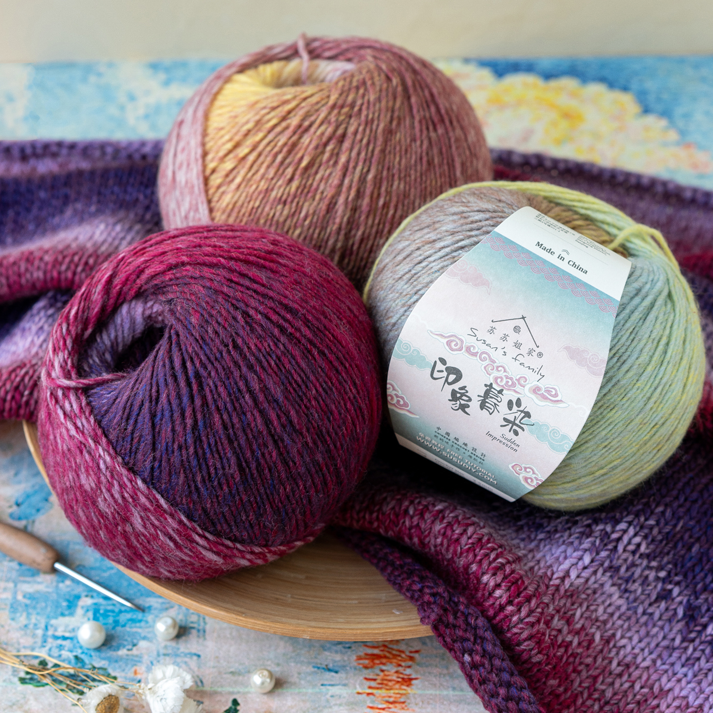 Susan's Family Sudden Impression Gradient Yarn-2 pack/4 pack 【US Warehouse】
